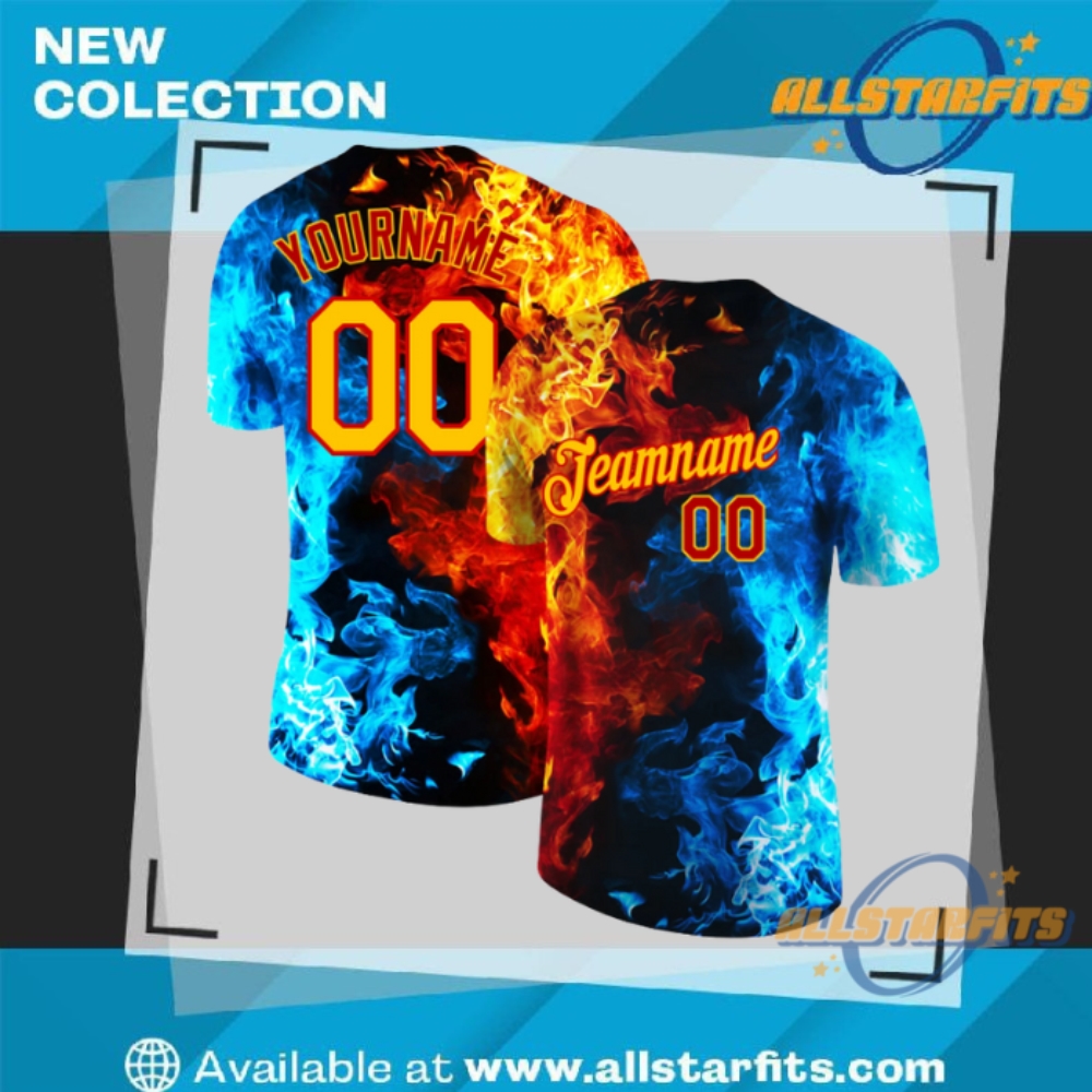 "Custom 3D Design Apparel: Flamingo, Galactic, and Tropical Baseball Jerseys" 10 Custom White Royal Red 3D American Flag Performance T Shirt