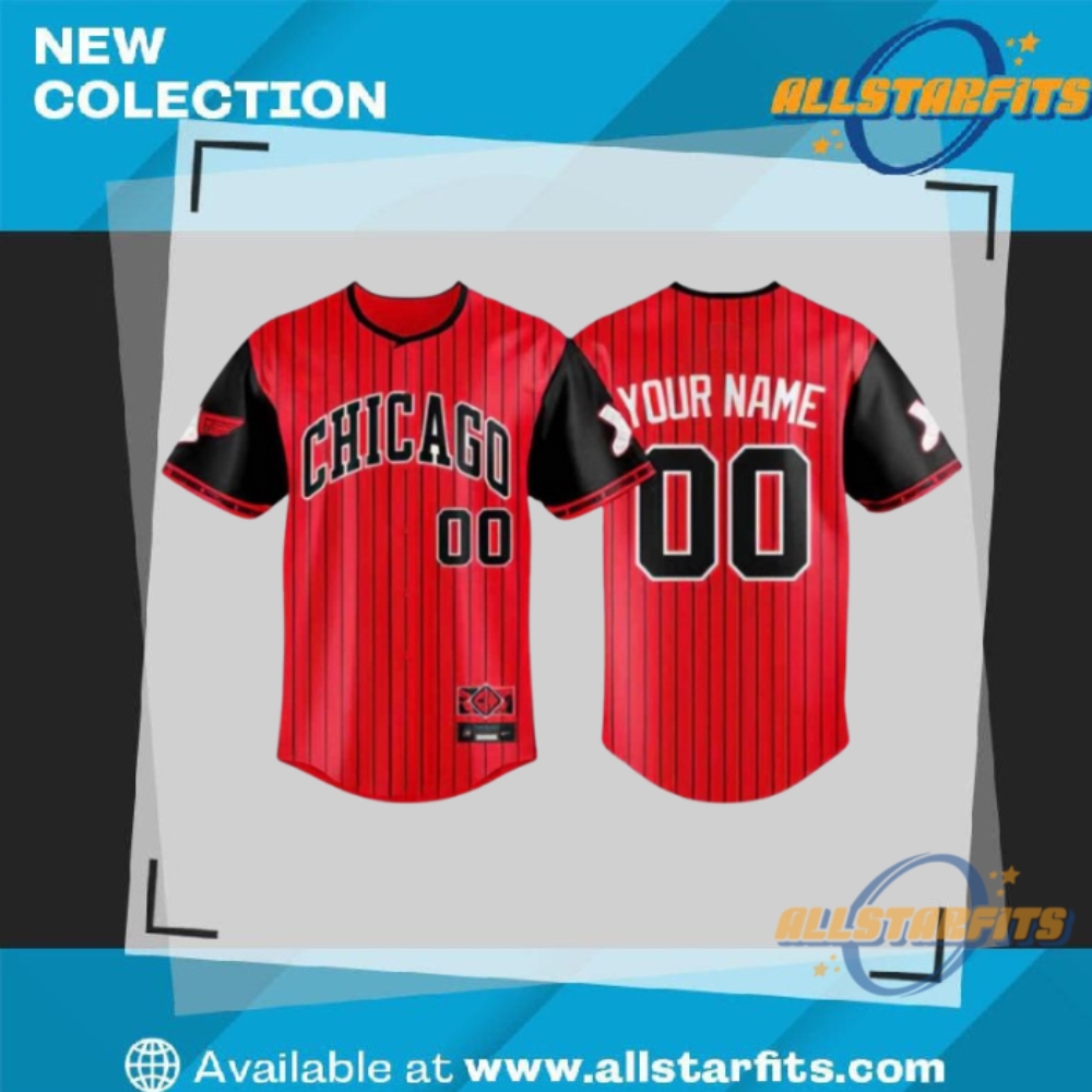 "Custom 3D Design Apparel: Flamingo, Galactic, and Tropical Baseball Jerseys" 24 White Sox Bulls Inspired City Connect Baseball Jersey