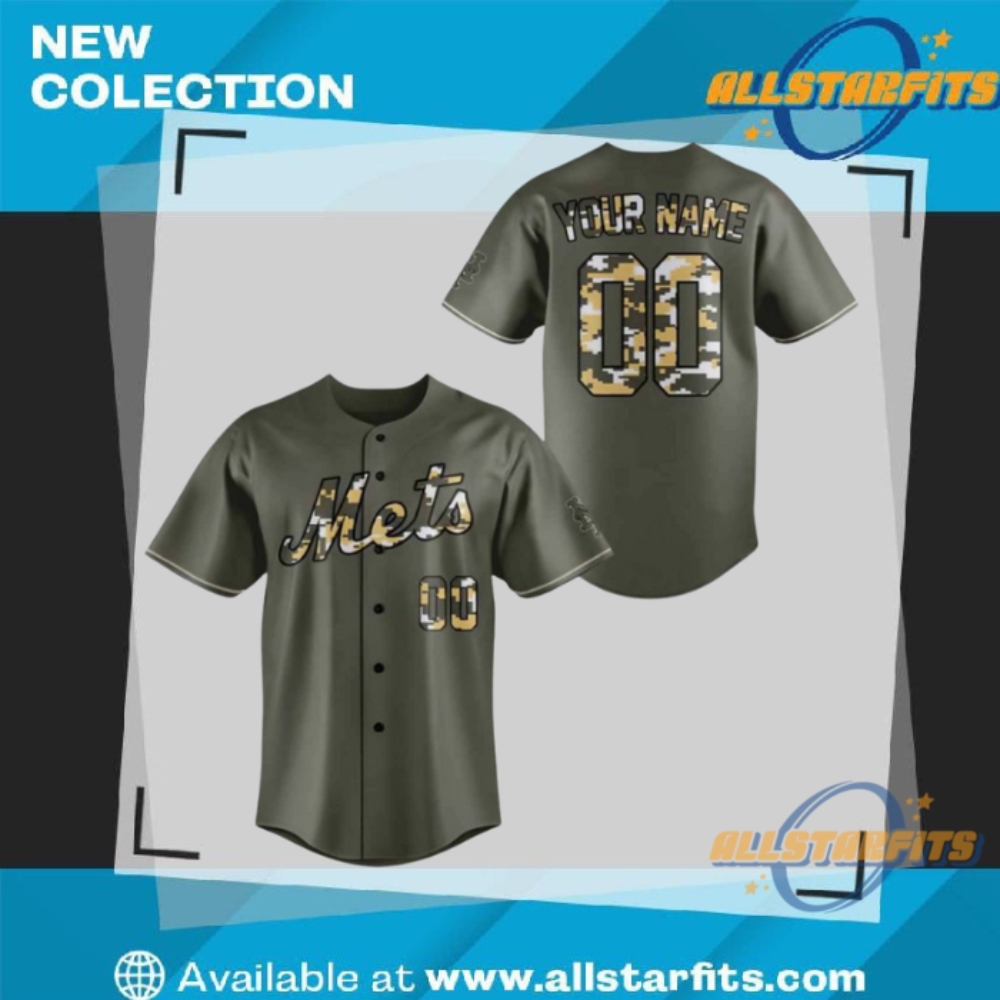 "Custom 3D Design Apparel: Flamingo, Galactic, and Tropical Baseball Jerseys" 26 Mets Sean Manaea Camo Baseball Jersey