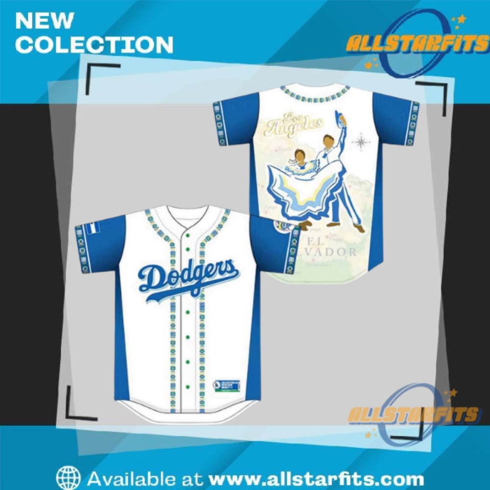 "Custom 3D Design Apparel: Flamingo, Galactic, and Tropical Baseball Jerseys" 29 Dodgers Salvadoran Heritage Night Jersey Giveaway 2025