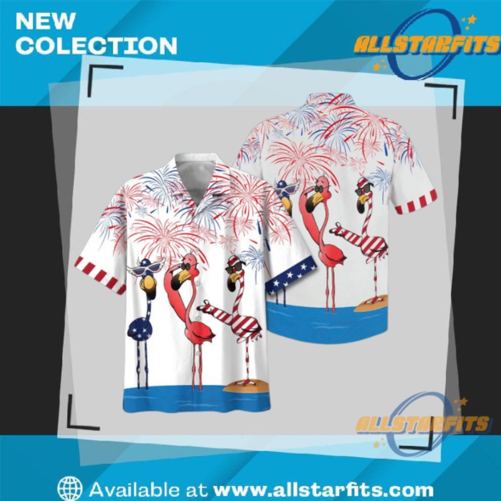 "Custom 3D Design Apparel: Flamingo, Galactic, and Tropical Baseball Jerseys" 31 American Flamingoes Print Hawaiian Shirt
