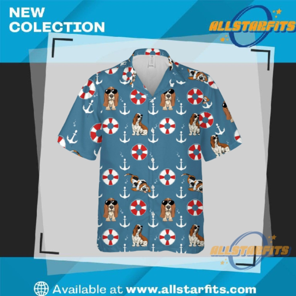 "Custom 3D Design Apparel: Flamingo, Galactic, and Tropical Baseball Jerseys" 40 Basset Hound Summer Beach Aloha Me Birthday Presents Honeymoon Style Hawaiian Shirt