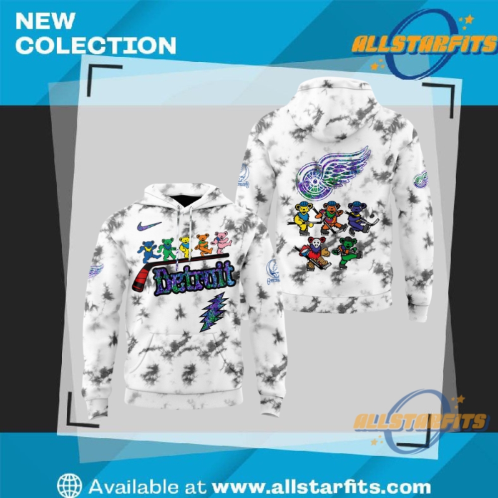 "Top 5 Must-Have Sports Team Hoodies for Ultimate Fans" 6 Detroit Red Wings Grateful Dead Night Hoodie
