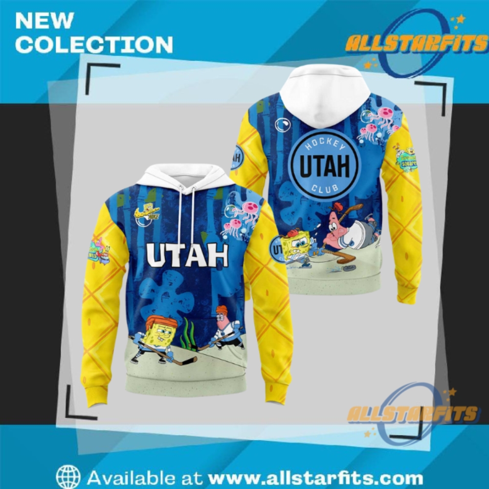 "Top 5 Must-Have Sports Team Hoodies for Ultimate Fans" 8 Utah X Spongebob Squarepants Hoodie