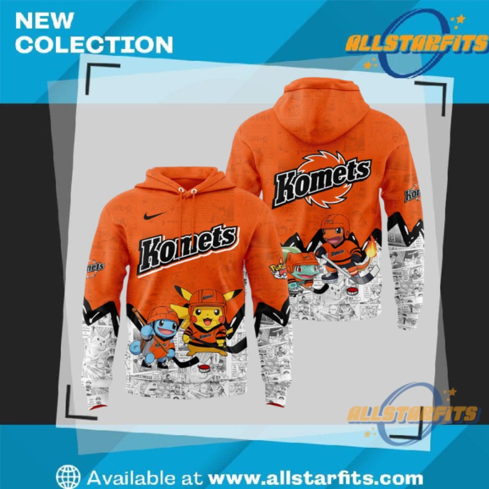 "Top 5 Must-Have Sports Team Hoodies for Ultimate Fans" 15 Fort Wayne Komets X Pokémon 2025 Hoodie