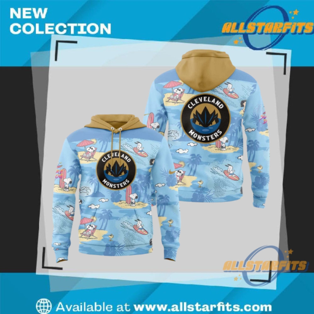 "Top 5 Must-Have Sports Team Hoodies for Ultimate Fans" 18 Cleveland Monsters Peanuts Summer Hoodie
