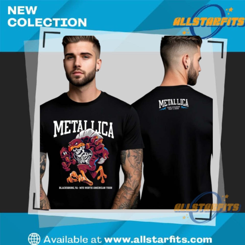 "Top 5 Must-Have Vintage and Tour Shirts for 2023 Fans" 4 Metallica M72 Virginia Tech At Lane Stadium In Blacksburg Virginia United States M72 World Tour T Shirt
