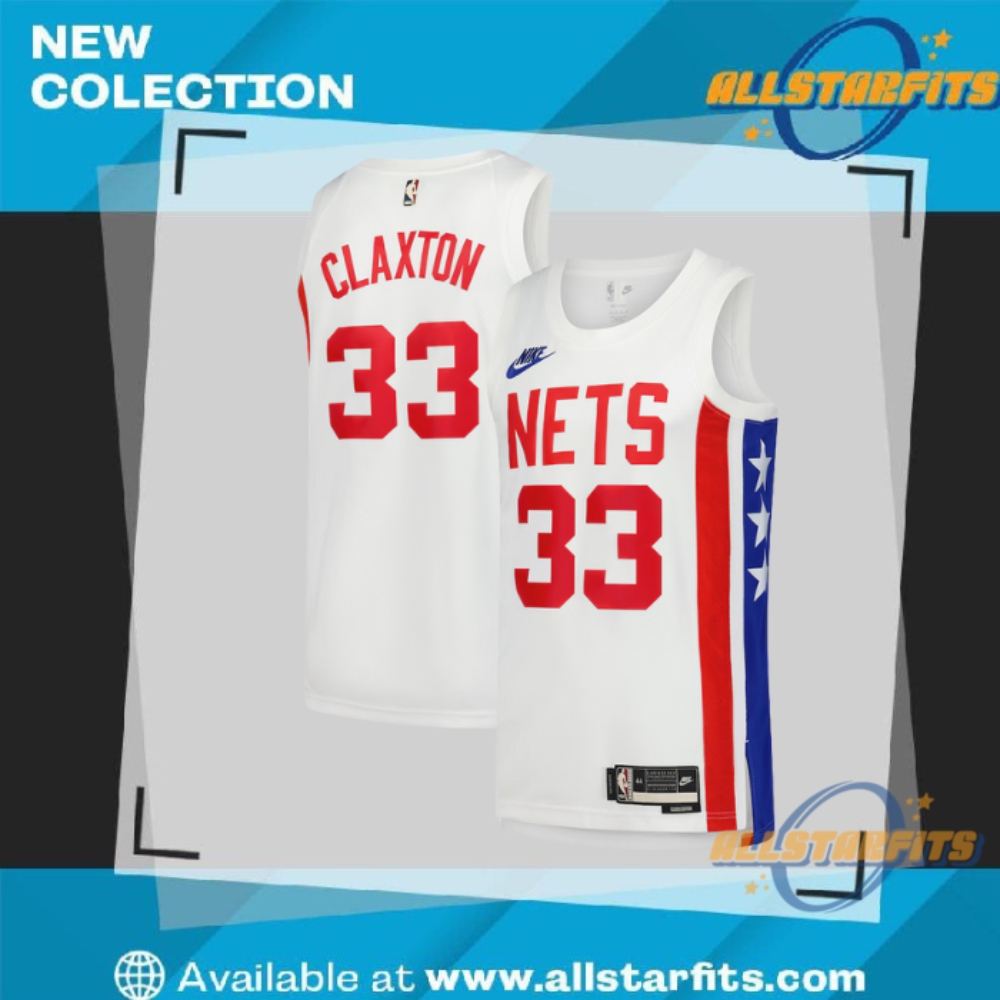 "Top 5 Must-Have Vintage and Tour Shirts for 2023 Fans" 12 Nike Nic Claxton Brooklyn Nets White Swingman Jersey