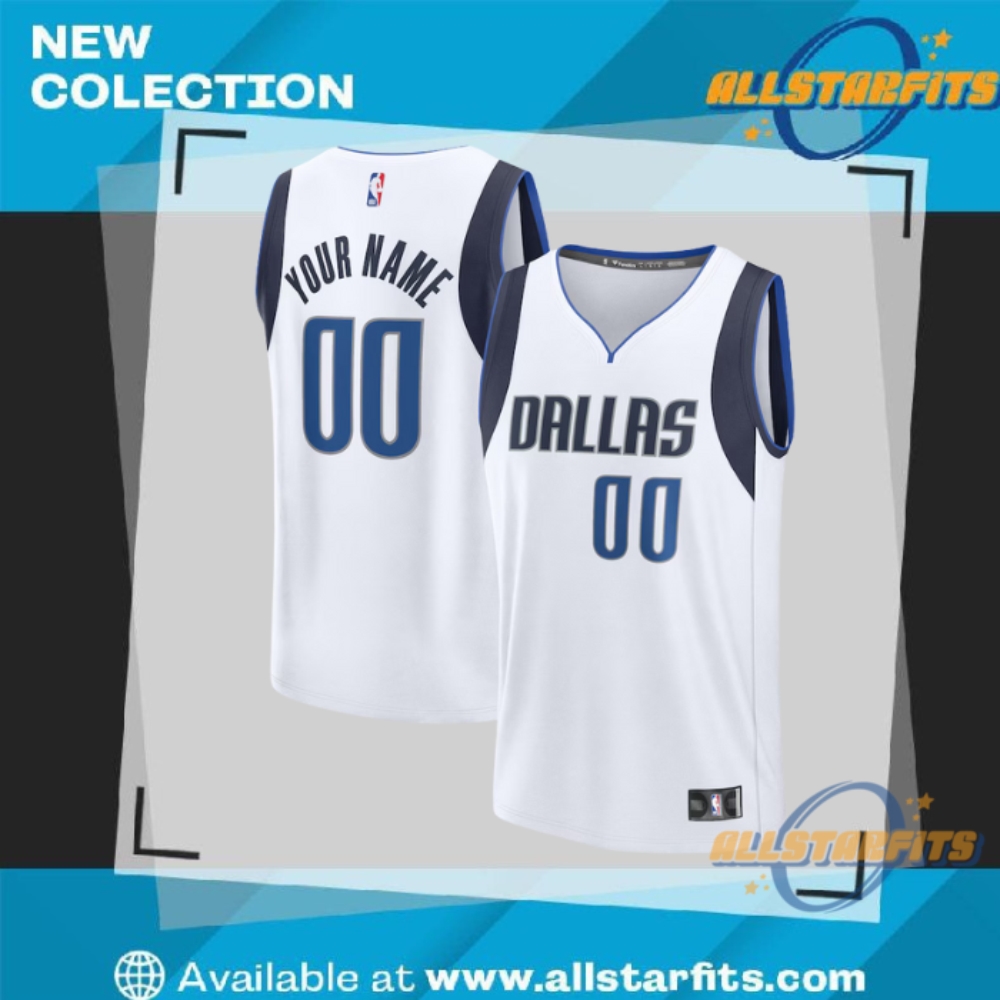 "Top 5 Must-Have Vintage and Tour Shirts for 2023 Fans" 14 Dallas Mavericks White Fast Break Custom Jersey