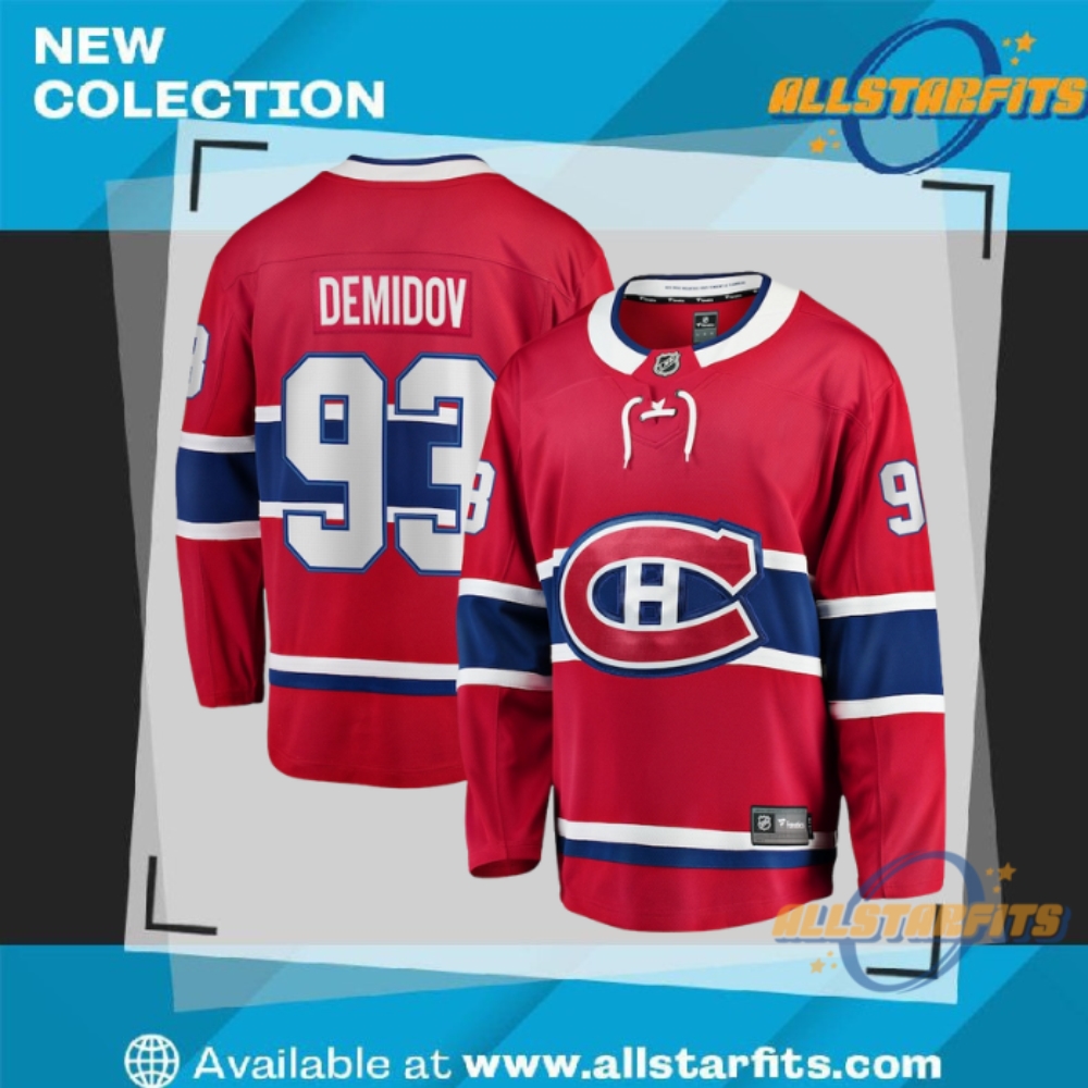 "Top 5 Must-Have Vintage and Tour Shirts for 2023 Fans" 23 Ivan Demidov Montreal Canadiens Red Home Breakaway Jersey
