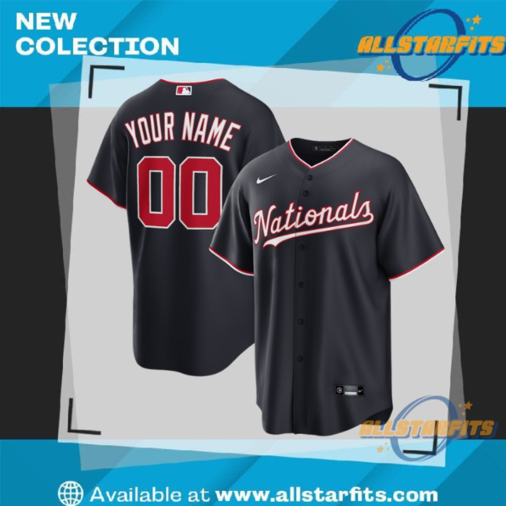 "Top 5 Must-Have Vintage and Tour Shirts for 2023 Fans" 27 Nike Washington Nationals Navy Alternate Custom Replica Jersey