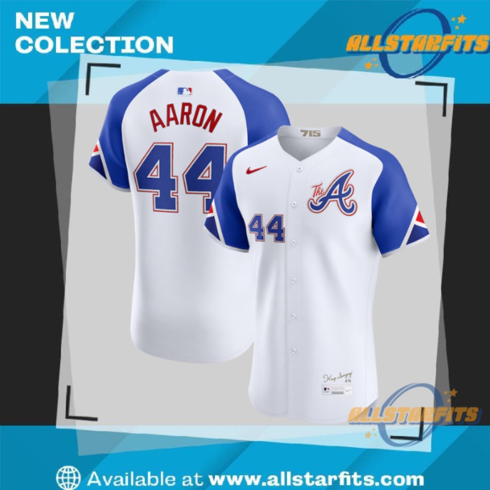 "Top 5 Must-Have Vintage and Tour Shirts for 2023 Fans" 34 Nike Hank Aaron Atlanta Braves White City Connect Elite Player Jersey