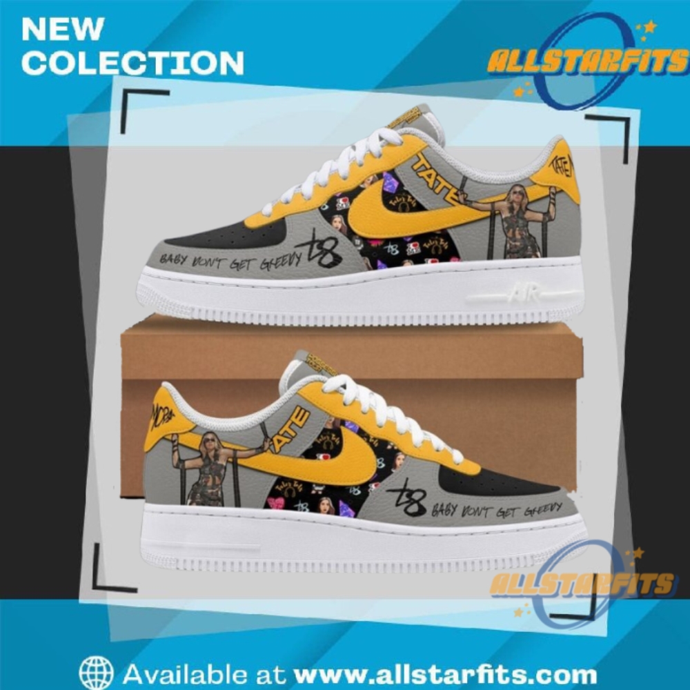 "Explore Limited Edition Nike Air Force 1s: Iconic Music Collaborations" 10 Tate Mcrae Baby Dont Get Greedy Nike Air Force 1 Sneakers