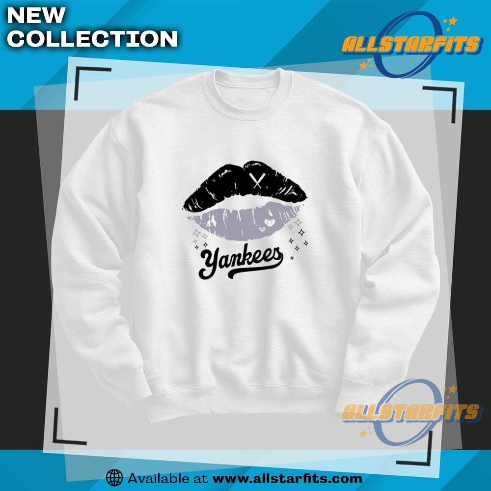 New York Yankees Baseball Lips Shirt 6 New York Yankees baseball lips shirt