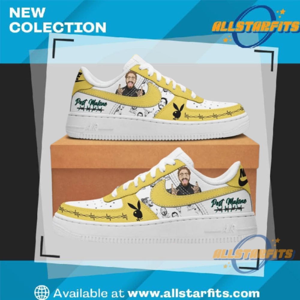 "Exclusive Limited Edition Nike Air Force 1: Icons and Influencers Unite" 5 Post Malone Playboy Bunny Nike Air Force 1