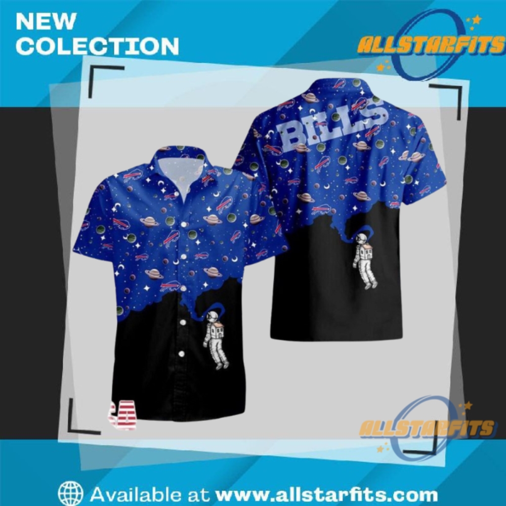 "Top 5 Unique Hawaiian Shirts for Buffalo Bills Fans" 10 Buffalo Bills Universal Astronaut Pattern Hawaiian Shirt