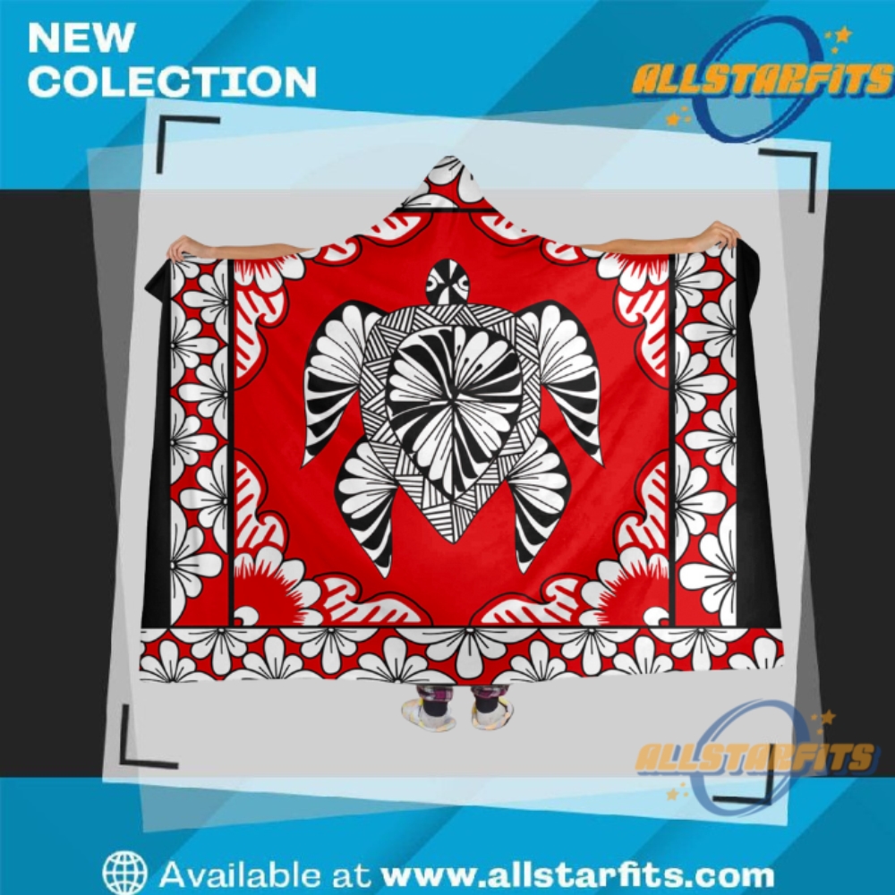 "Top Military Fleece Blankets: Air National Guard to Army Vet" 4 Tonga Hooded Blanket Tapa Turtle Design