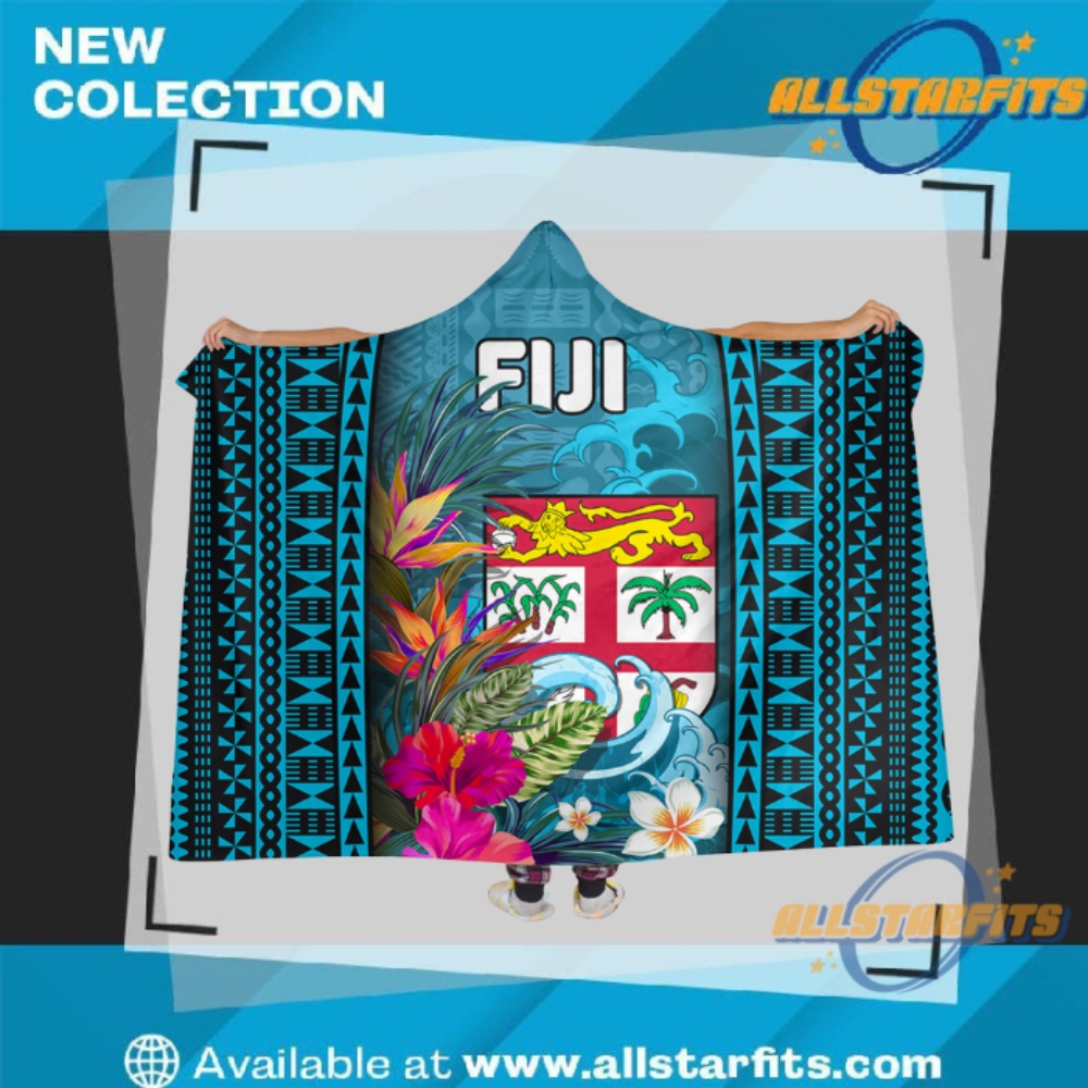 "Top Military Fleece Blankets: Air National Guard to Army Vet" 5 Fiji Hooded Blanket Bula Islands Wave Tropical