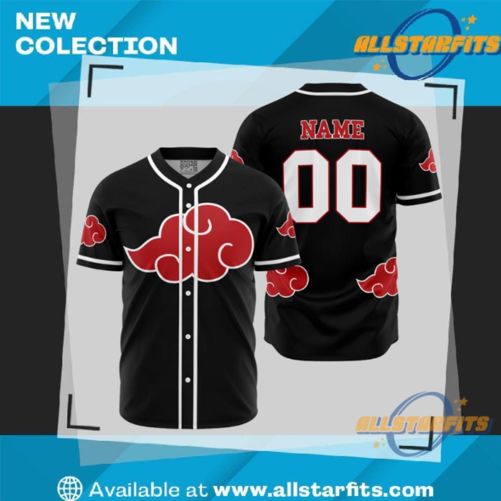 "Shop Iconic Soccer Jerseys: England, Panathinaikos, Manchester United, Hull City" 21 Akatsuki Cloud Shippuden Baseball Jersey