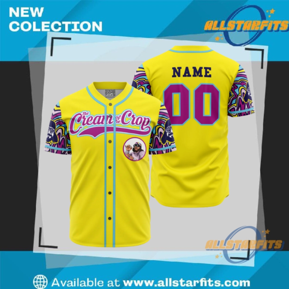 "Shop Iconic Soccer Jerseys: England, Panathinaikos, Manchester United, Hull City" 25 Macho Man The Cream Of The Crop Baseball Jersey