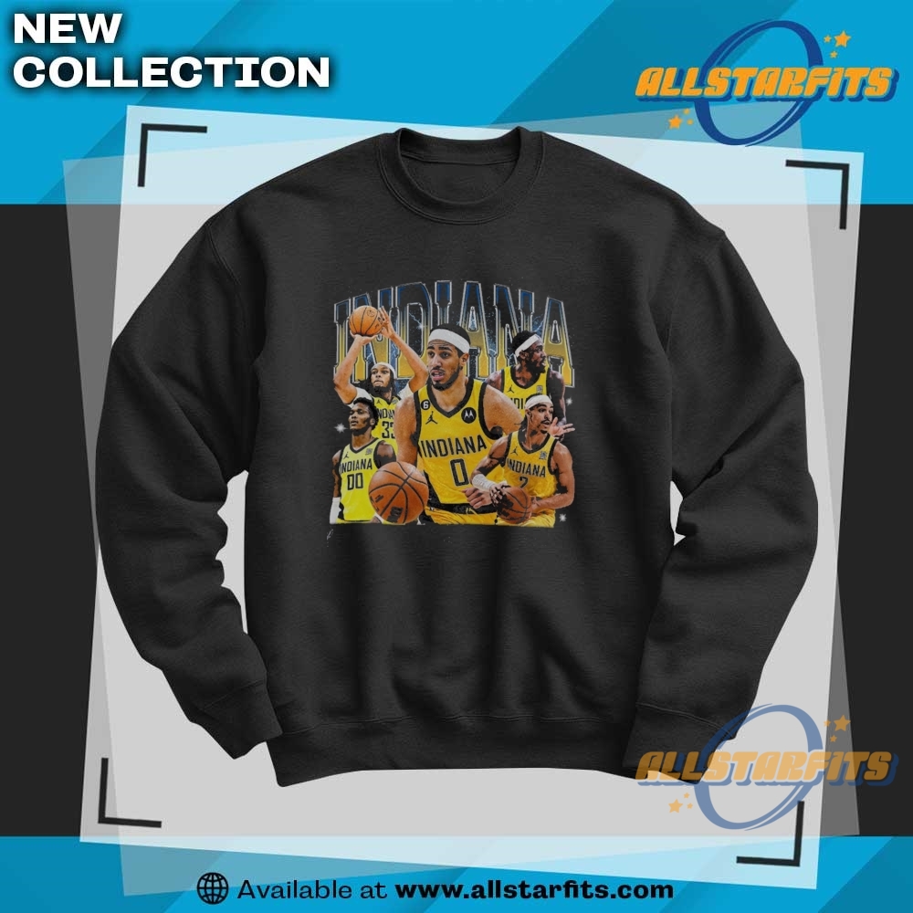 Indiana Vintage Tyrese Haliburton Andrew Nembhard Aaron Nesmith Pascal Siakam Myles Turner Graphic Shirt 6 INDIANA Vintage Tyrese Haliburton Andrew Nembhard Aaron Nesmith Pascal Siakam Myles Turner Graphic Shirt