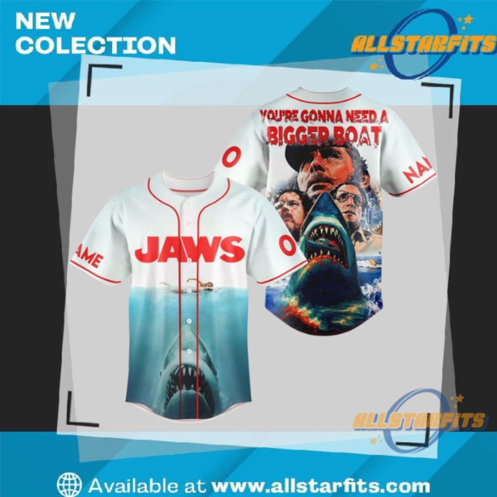 "Top Celebrity Baseball Jerseys: Billy Joel, George Strait, and More" 5 Jaws Baseball Jersey