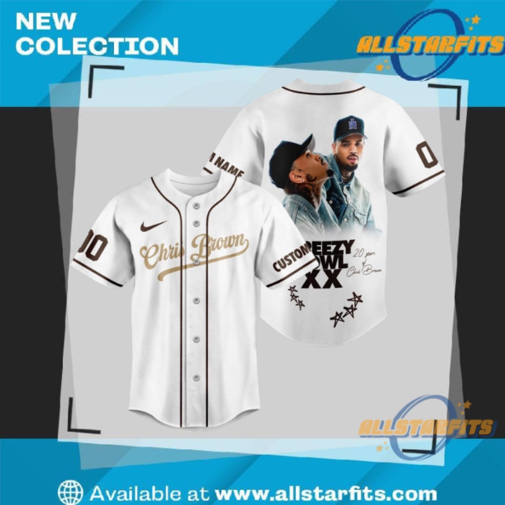 "Top Celebrity Baseball Jerseys: Billy Joel, George Strait, and More" 6 Chris Brown Baseball Jersey