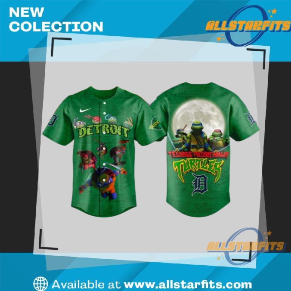 "Top Celebrity Baseball Jerseys: Billy Joel, George Strait, and More" 14 Detroit Tigers Teenage Mutant Ninja Turtles 2025 Jersey