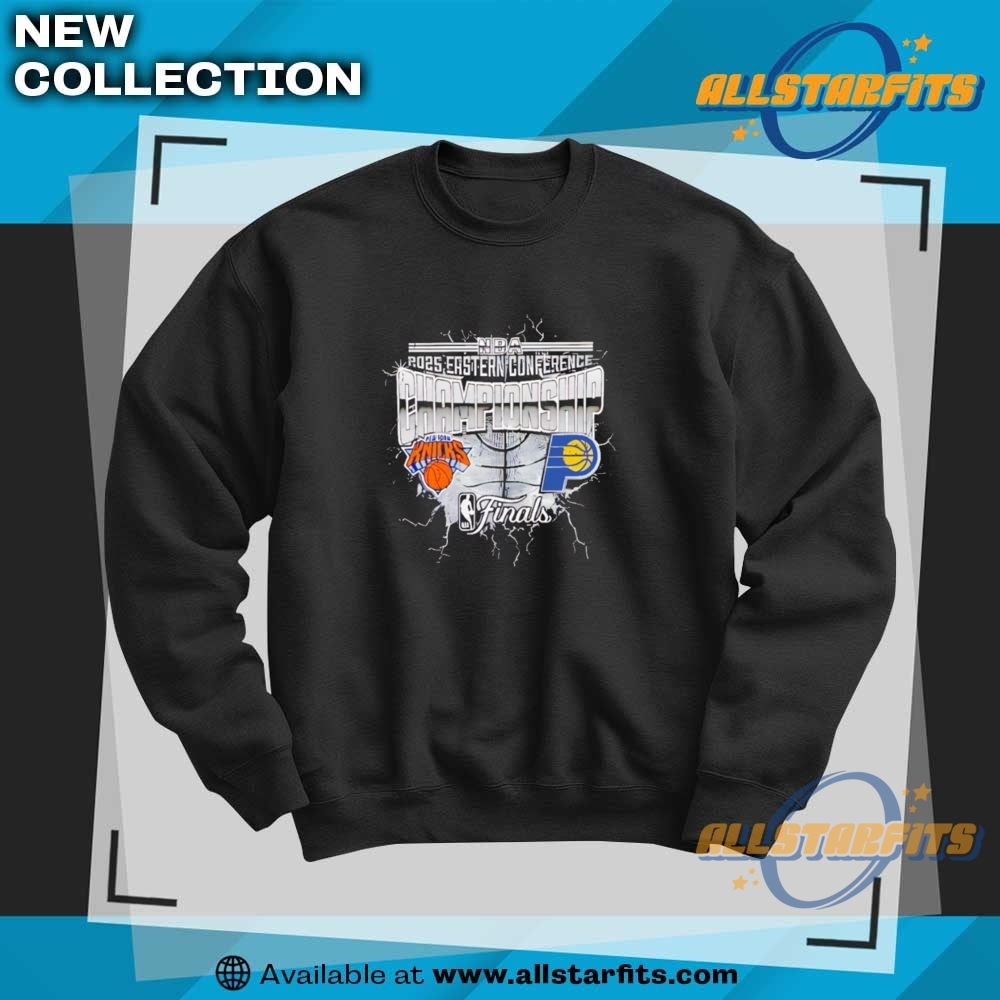 New York Knicks Vs Indiana Pacers Nba 2025 Eastern Conference Championship Finals Shirt 6 New York Knicks vs Indiana Pacers NBA 2025 Eastern Conference Championship Finals shirt