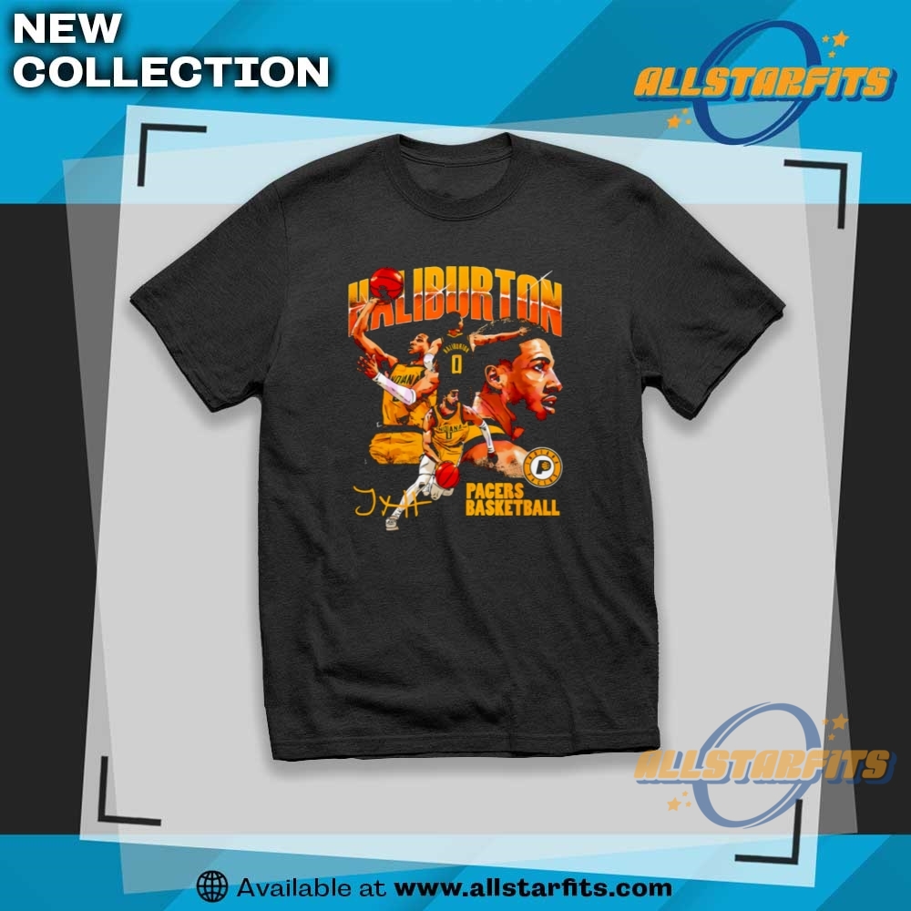 Tyrese Haliburton Indiana Pacers Basketball Collage Shirt