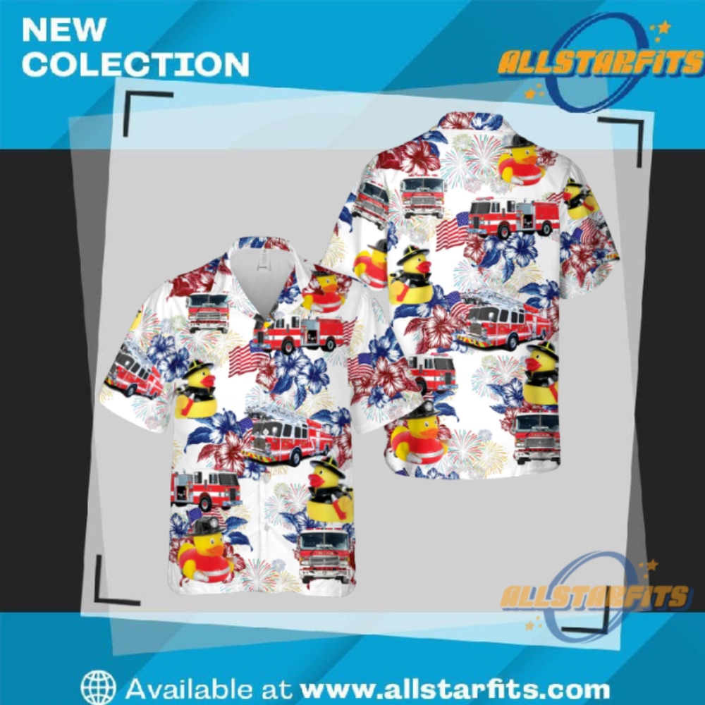 "Top 5 Unique Regular Hawaiian Shirts for Sports and Music Fans" 20 Firefighter Fireman Duck 4Th Of July Hawaiian Shirt