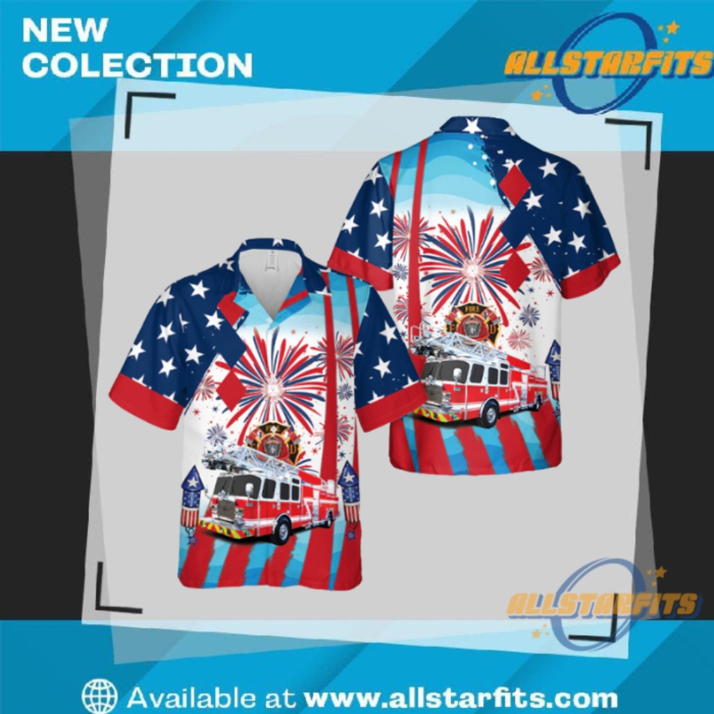 "Top 5 Unique Regular Hawaiian Shirts for Sports and Music Fans" 27 Fire Trucks 4Th Of July Hawaiian Shirt