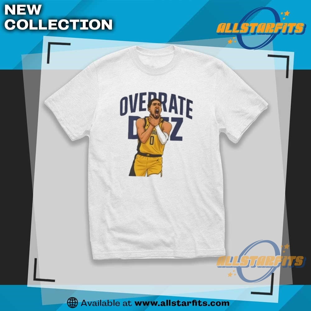"Unique Graphic Tees: Stand Out with These Trendy Statement Shirts" 8 Indiana Pacers Tyrese Haliburton Choke Overrate Deez Basketball Shirt