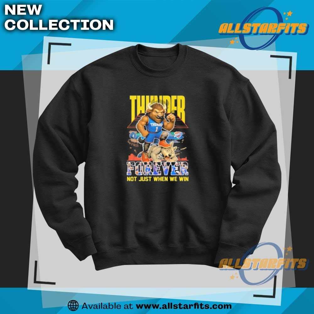 Oklahoma City Thunder Stomp Minnesota Timberwolves Forever Not Just When We Win Mascot Tshirts 6 Oklahoma City Thunder Stomp Minnesota Timberwolves Forever Not Just When We Win Mascot Tshirts