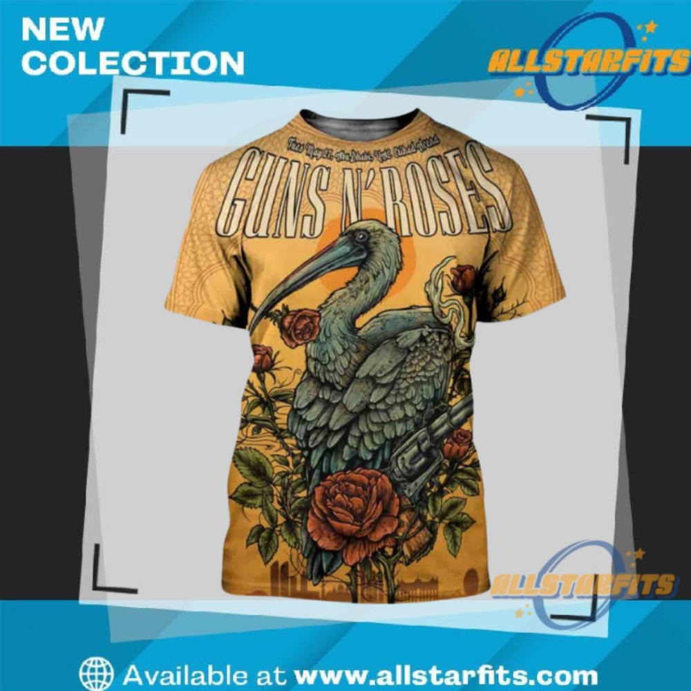 "Celebrate 2025: Exclusive Bandits, Ava Max, Conan Gray T-Shirts" 7 Guns N Roses Concert All Over Print T Shirt