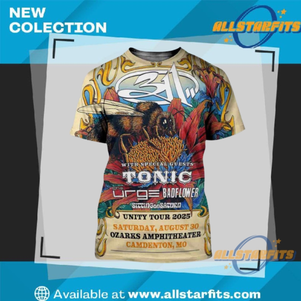 "Celebrate 2025: Exclusive Bandits, Ava Max, Conan Gray T-Shirts" 9 311 Band Unity Tour 2025 Shirt