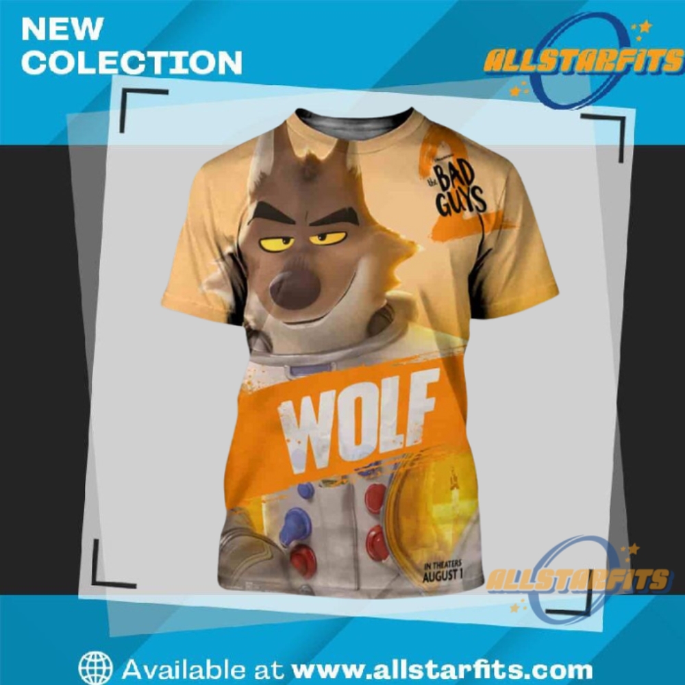 "Celebrate 2025: Exclusive Bandits, Ava Max, Conan Gray T-Shirts" 10 Official Poster Wolf The Bad Guys 2 All Over Print T Shirt