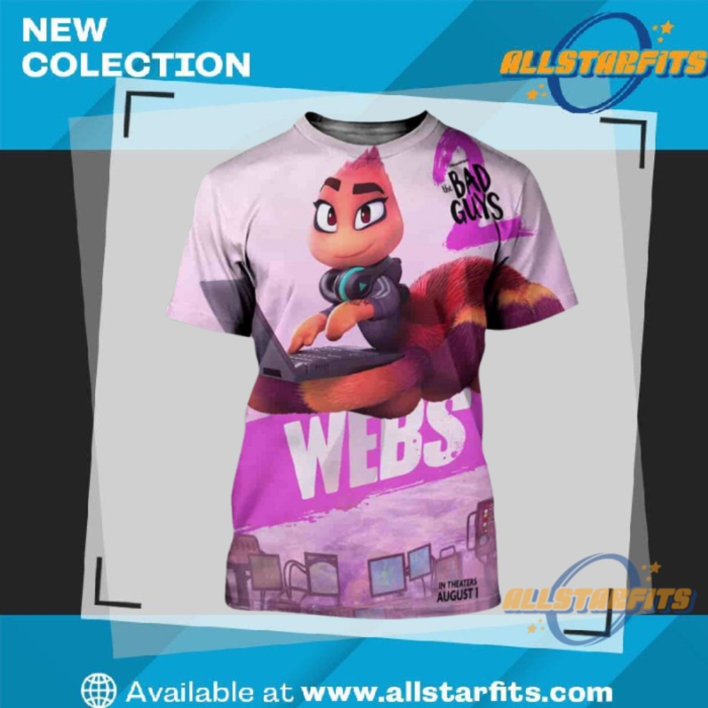 "Celebrate 2025: Exclusive Bandits, Ava Max, Conan Gray T-Shirts" 11 Official Poster Webs The Bad Guys 2 All Over Print T Shirt