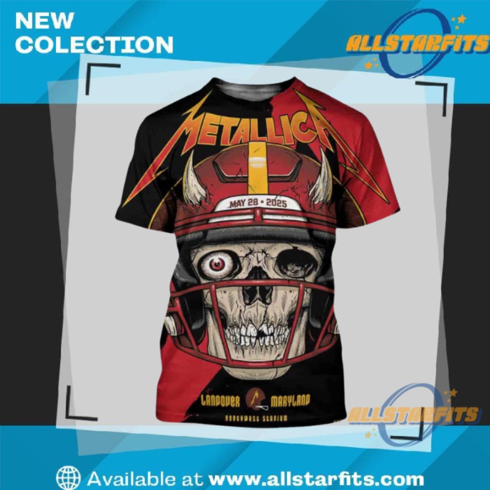 "Celebrate 2025: Exclusive Bandits, Ava Max, Conan Gray T-Shirts" 16 Metallica M72 Landover Popup Exclusive Poster All Over Print T Shirt