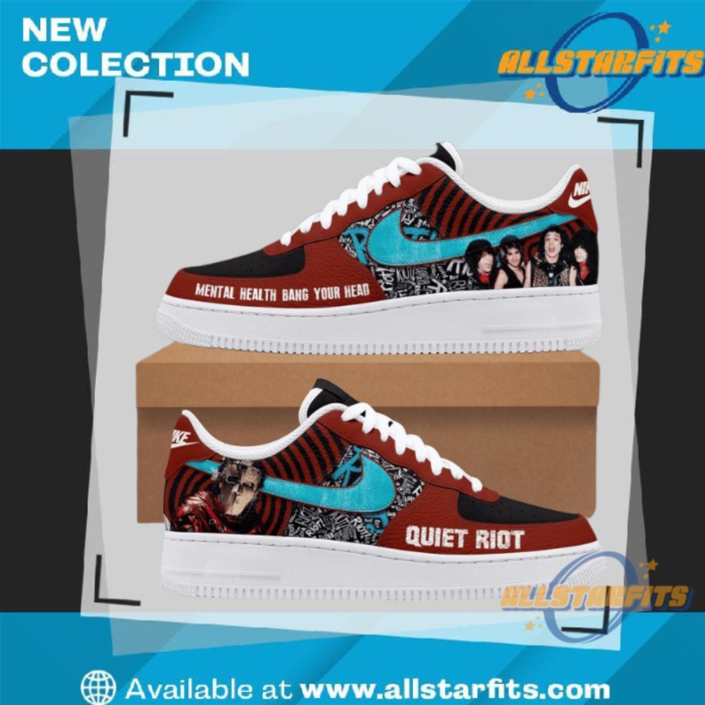 "Unique Trump and Euphoria T-Shirts: Vintage and Funny Favorites" 27 Quiet Riot Mental Health Bang Your Head Air Force 1 Shoes