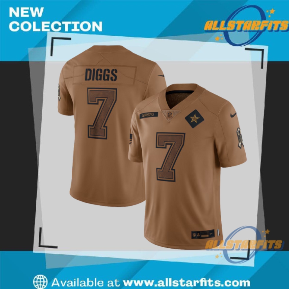 Nike Trevon Diggs Brown Dallas Cowboys Salute To Service Limited Jersey