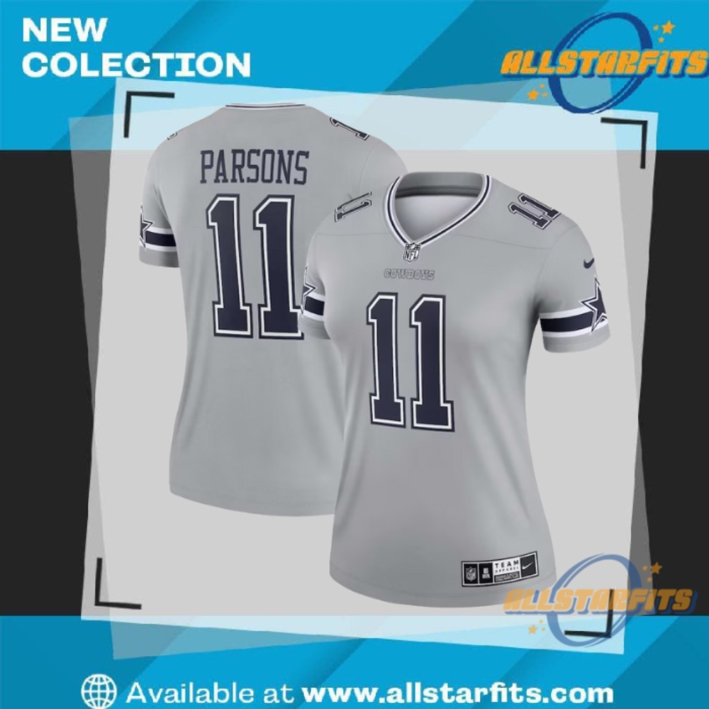 Nike Micah Parsons Silver Dallas Cowboys Inverted Legend Jersey