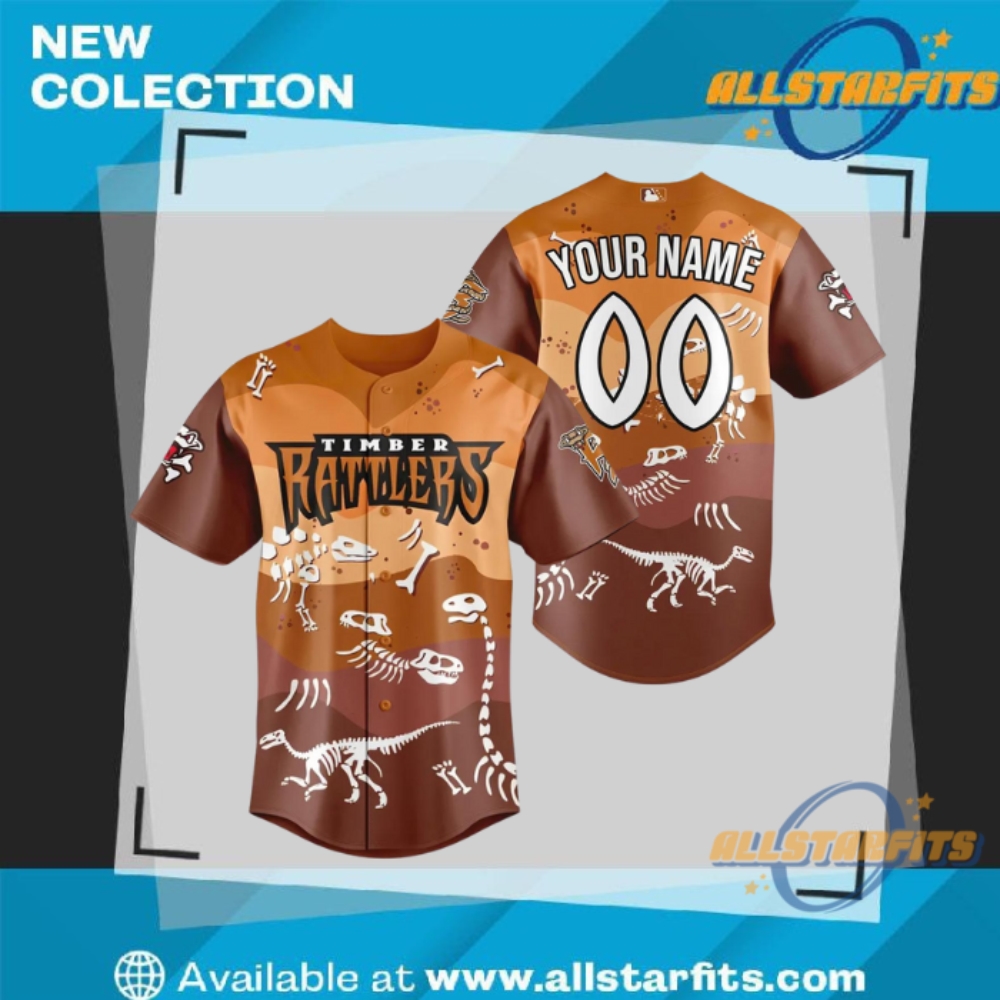 Wisconsin Timber Rattlers Dino Night Limited Edition Baseball Jersey