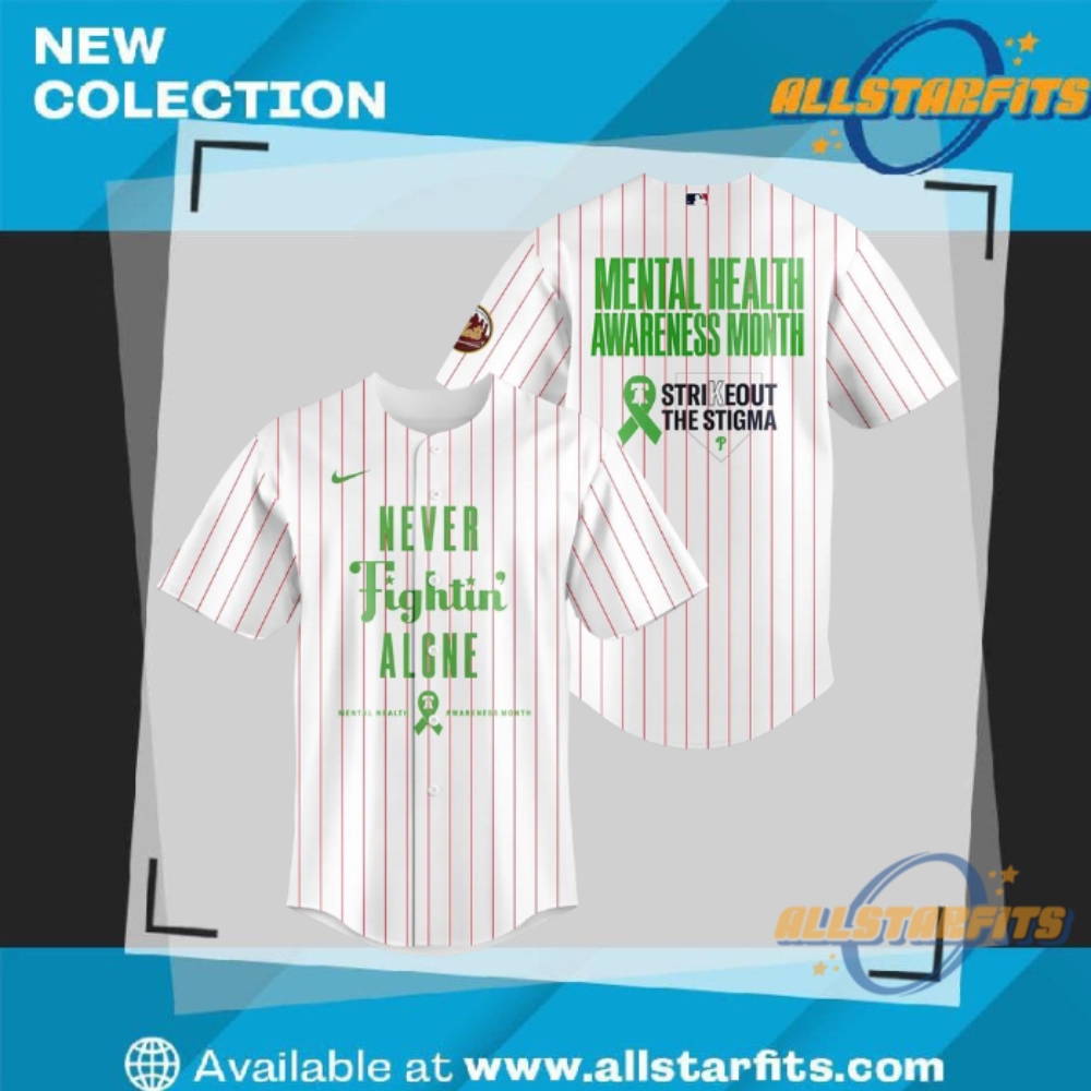 Philadelphia Phillies Mental Health Awareness Month Baseball Jersey