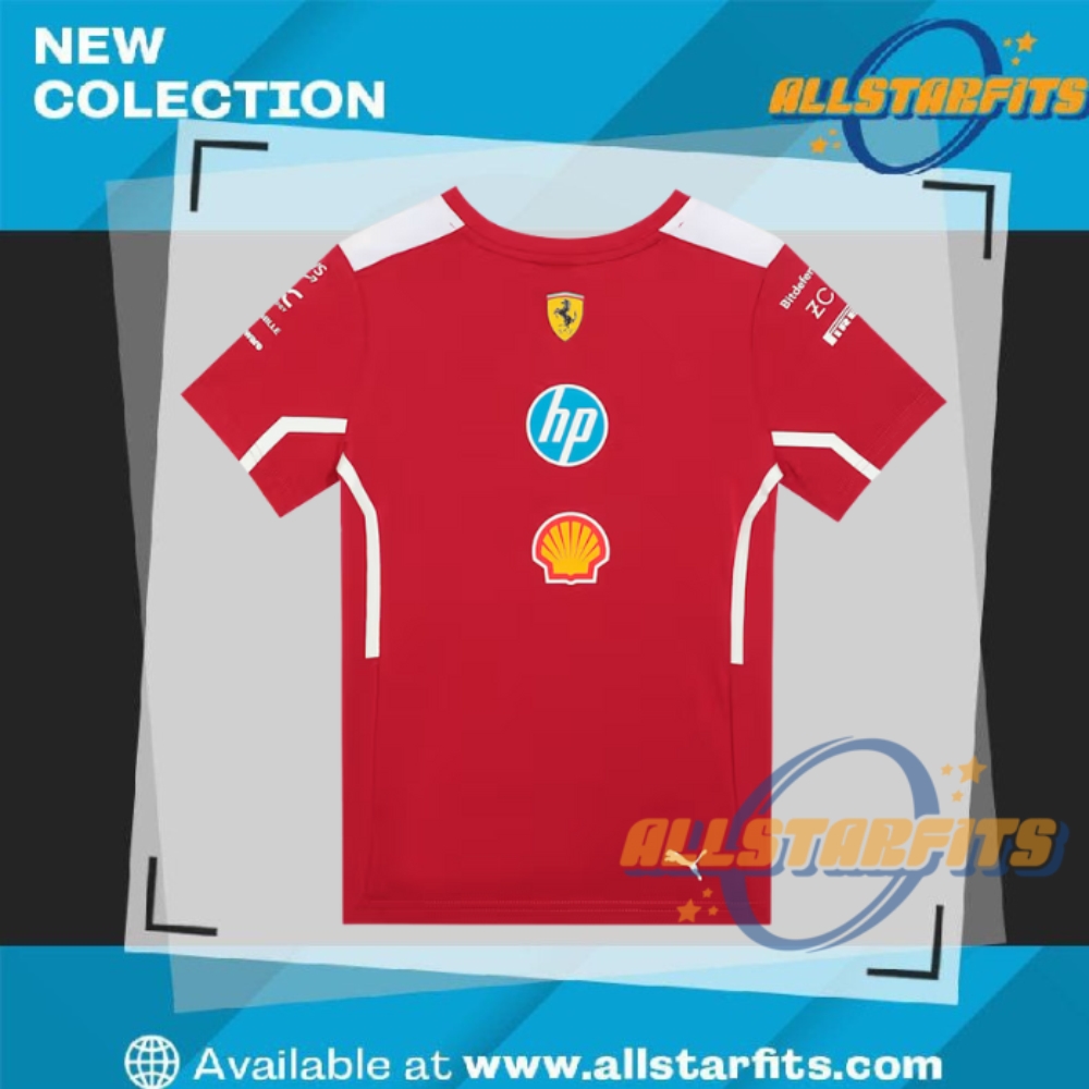 "Top Trendy T-Shirts: Vintage, Geometric, and Exclusive Ferrari Designs" 6 Scuderia Ferrari 2025 Team Motorsport T Shirt