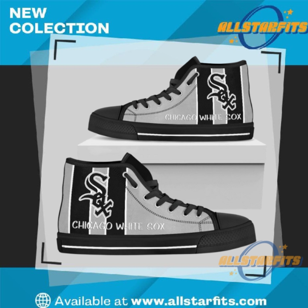 Steaky Trending Fashion Sporty Chicago White Sox High Top Shoes