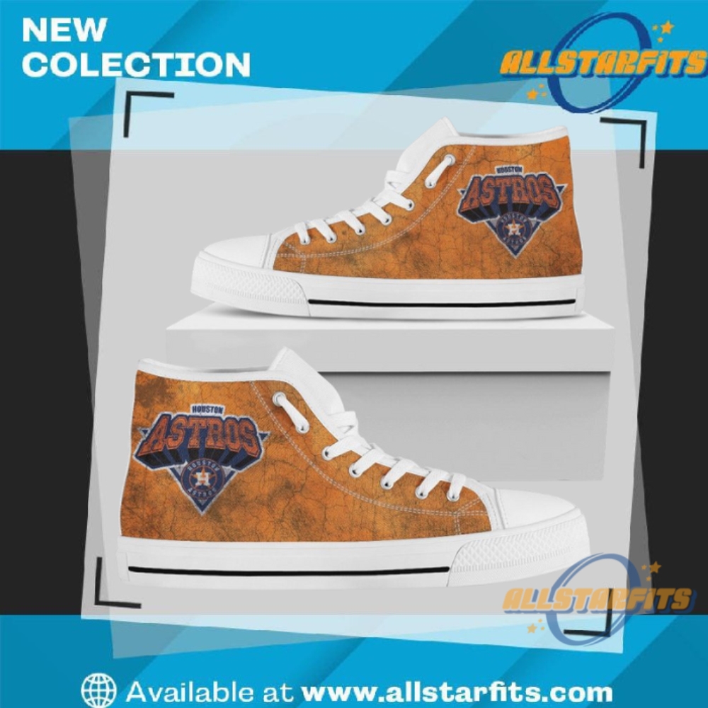 3D Simple Logo Houston Astros High Top Shoes