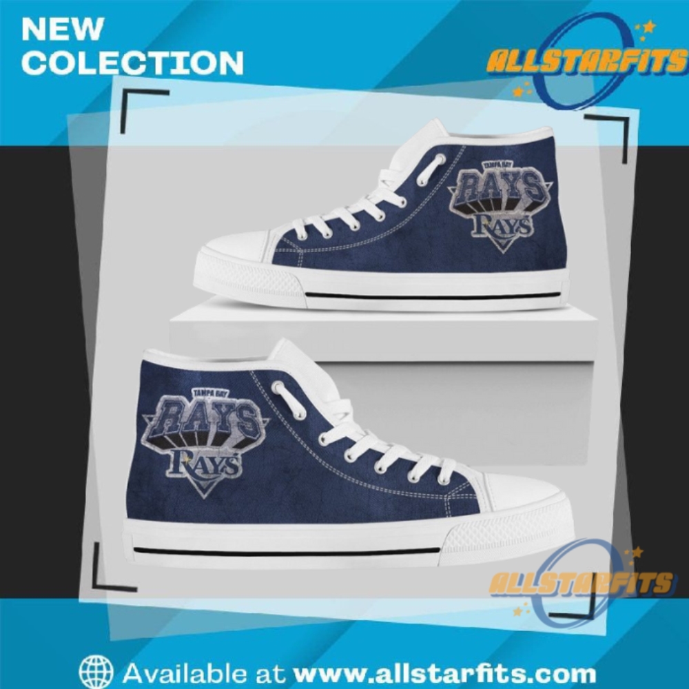 3D Simple Logo Tampa Bay Rays High Top Shoes