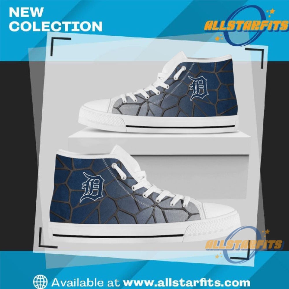 Colors Air Cushion Detroit Tigers Gradient High Top Shoes