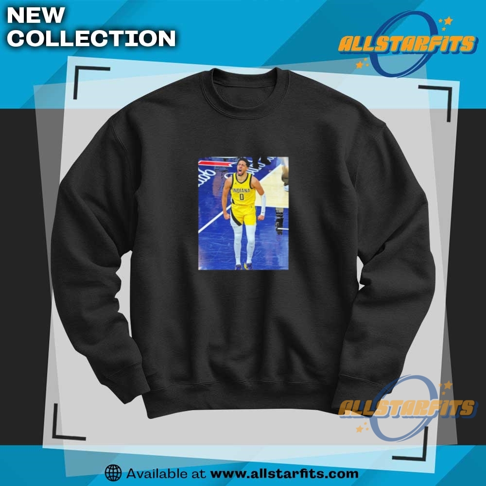 Tyrese Haliburton Indiana Pacers Game Frames Nba Finals T Shirt 6 Tyrese Haliburton Indiana Pacers Game Frames NBA Finals T Shirt